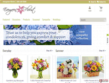 Tablet Screenshot of evergreenfloralshop.com